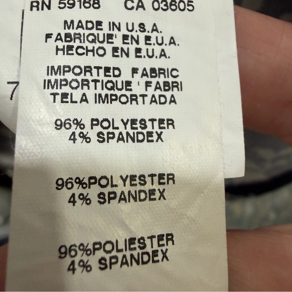 Karen Kane 3/4 Length Sleeves Navy Dress with Pink & Gray Floral Print - Picture 4 of 4